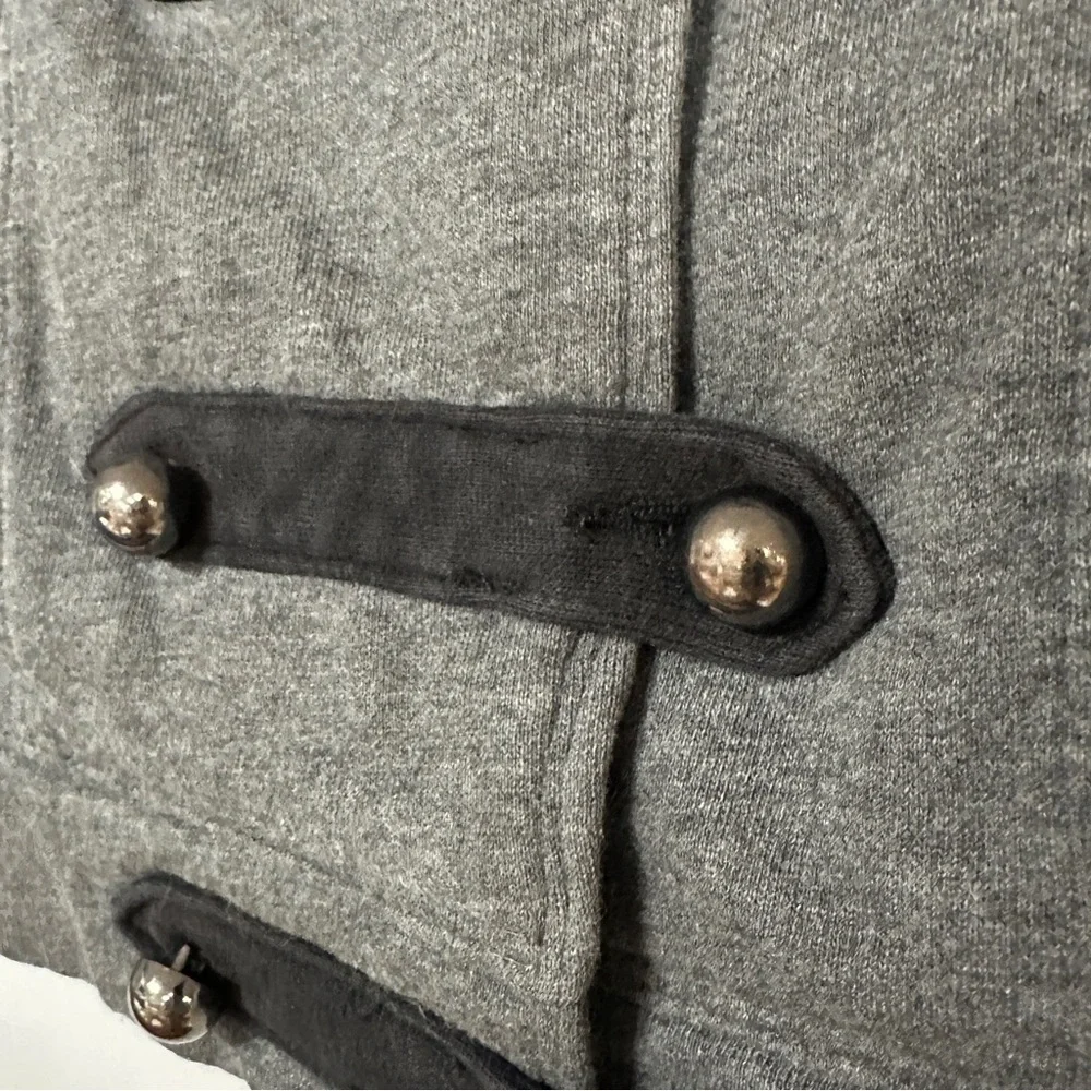 GAP Gray Kids Pea / Circus Master Jacket with Black Accents & Silver Buttons, 10